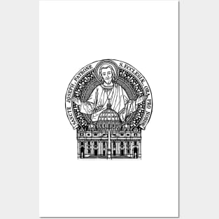 St. Joseph Patron of the Church (Version 2) - White Bkg Posters and Art